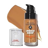 Revlon Liquid Foundation, ColorStay Face Makeup for Combination & Oily Skin, SPF 15, Longwear Medium-Full Coverage with Matte Finish, Natural Tan (330), 1.0 Oz