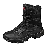 Men's Hiking Boots Casual Chukka Boots Ankle Boots Foreign Trade Large Size Breathable Outdoor Hiking Wear Training High Top Ankle Boots Hunting Boots Lace up