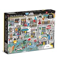 Galison City of Gratitude Puzzle, 1000 Pieces, 27” x 20” – Difficult Jigsaw Puzzle Featuring Stunning and Colorful Artwork of a City Map – Thick, Sturdy Pieces, Challenging Family Activity