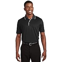 SPORT-TEK Men's Dri Mesh Polo with Tipped Collar and Piping