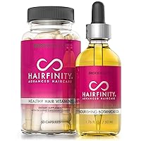 Nourishing Kit - Hair Growth Oil and Vitamins with Biotin for Dry Damaged Hair and Scalp - Silicone and Sulfate Free