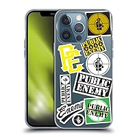 Officially Licensed Public Enemy Collage Graphics Soft Gel Case Compatible with Apple iPhone 13 Pro