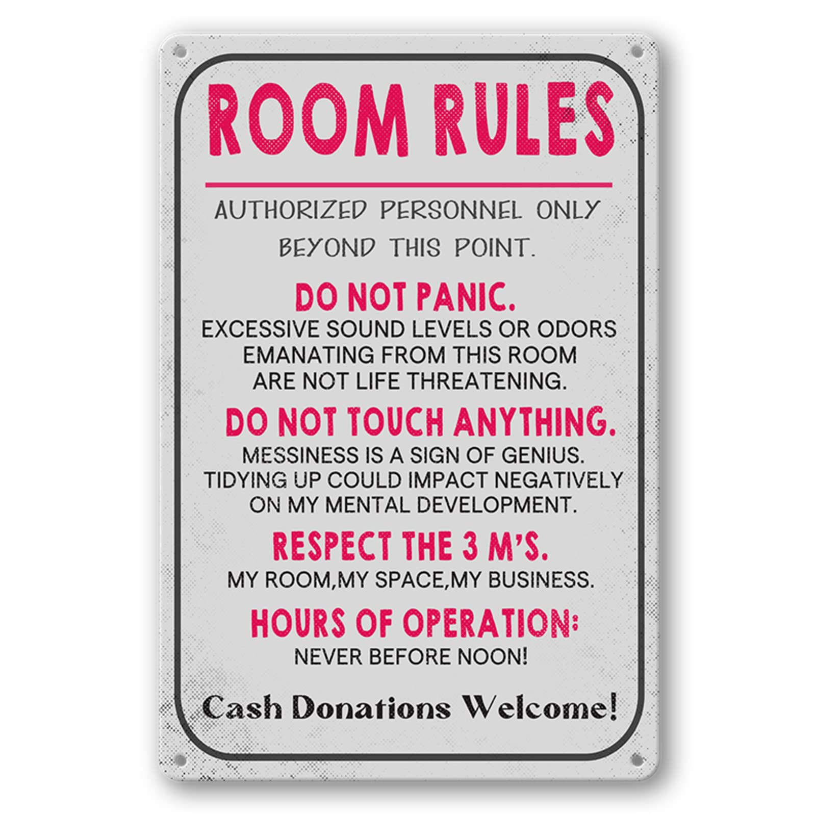 Mua Room Rules Sign For Teen Girls Boy Bedroom/ Gaming Room Door ...