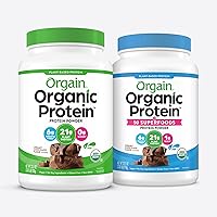 Orgain Organic Protein + Superfoods Powder and Orgain Organic Vegan Protein Powder Bundle (2.02 Lb + 2.03 Lb)