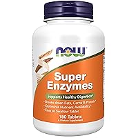 Supplements, Super Enzymes, Formulated with Bromelain, Ox Bile, Pancreatin and Papain, 180 Tablets