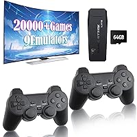 Retro Game Console - Retro Game Stick,Plug and Play Video Game Console Built in 20500+Games,4K HDMI Output,15 Classic Emulators,Dual 2.4G Wireless Controllers (64G)
