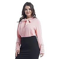 Womens Plus Size One Piece Shirt Bodysuit Long Sleeves Office Casual Wear Blouse Tops