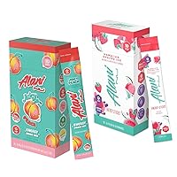 Juicy Peach and Hawaiian Shaved Ice Energy Sticks Bundle | Energy Drink Powder | 200mg Caffeine | Pre Workout Performance with Antioxidants | On-The-Go Drink Mix | Biotin | 20 Total Packs