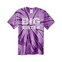 Threadrock Big Girls' Big Sister Typography Youth Tie Dye T-Shirt