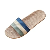 House Slippers Men Linen Silent Indoor Shoes Beach Slipper for Summer Sandals Men s Sandals Beach Slides Sandals Slippers