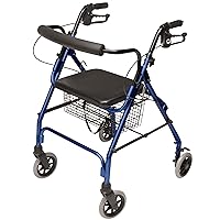 Lumex Walkabout Lite Rollator with Seat, Lightweight 14.5 lb. Walker, Large 6