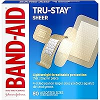 BAND-AID® Brand TRU-STAY™ Sheer Bandages Assorted, 80 Count