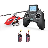 OMPHOBBY M2 EVO RTF Red RC Helicopter and OSHM2329 Lithium Battery Bundle