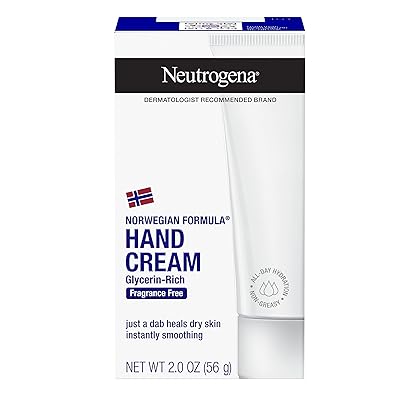 Neutrogena Norwegian Formula Moisturizing Hand Cream Formulated with Glycerin for Dry, Rough Hands, Fragrance-Free Intensive Hand Lotion, 2 Oz (Pack of 6)