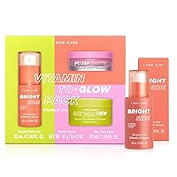 I DEW CARE Vitamin To Glow Pack + Bright Side Up Brightening & Hydrating Vitamin C Serum with Niacinamide Bundle