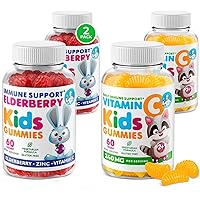 DR. MORITZ Elderberry Gummies for Kids (2 Pack) and Vitamin C Gummies for Kids & Adults (2 Pack)