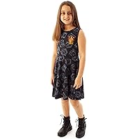 Harry Potter Gryffindor Crest Girl's Skater Dress (13-14 Years) Black