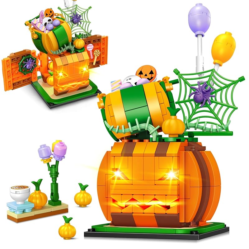 Mua HOGOKIDS Halloween Pumpkin Building Toy with LED Light - 335 ...