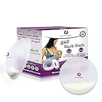 Breast Shell & Milk Catcher for Breastfeeding Relief (2 in 1) Protect Cracked, Sore, Engorged Nipples & Collect Breast Milk Leaks During The Day, While Nursing or Pumping (2 Pack)