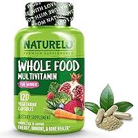 NATURELO Whole Food Multivitamin for Women - with Vitamins, Minerals, & Organic Extracts - Supplement for Energy and Heart Health - Vegan - Non GMO - 120 Capsules