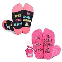 Zmart Crazy Silly Funny Socks for Kids, Top Best Cool Presents Gifts for 10 Year Old Girl, 10th Birthday Gifts for Tween Girls