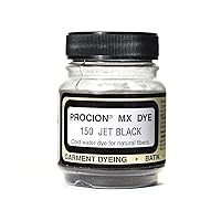 Jacquard Procion Mx Dye - Undisputed King of Tie Dye Powder - Jet Black - 2/3 Oz - Cold Water Fiber Reactive Dye Made in USA