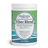 Anderson Fiber Blend with LB Prebiotic, Premium All Natural Fiber Supplement, Psyllium and Apple Pectin, Fiber Powder, Colon Cleanse, Supports Healthy Gut and Cholesterol 12 Ounces