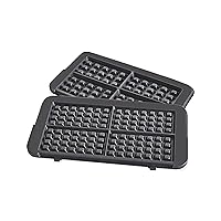 GreenPan Healthy Ceramic Nonstick Reversible Waffle Plates for 6-in-1 Contact Grill and Griddle, Dishwasher Safe, PFAS-Free