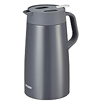 Tiger Thermos PWO-A160HD Hot and Cold Retention, Tabletop Pot, Dark Gray, 0.4 gal (1.6 L)
