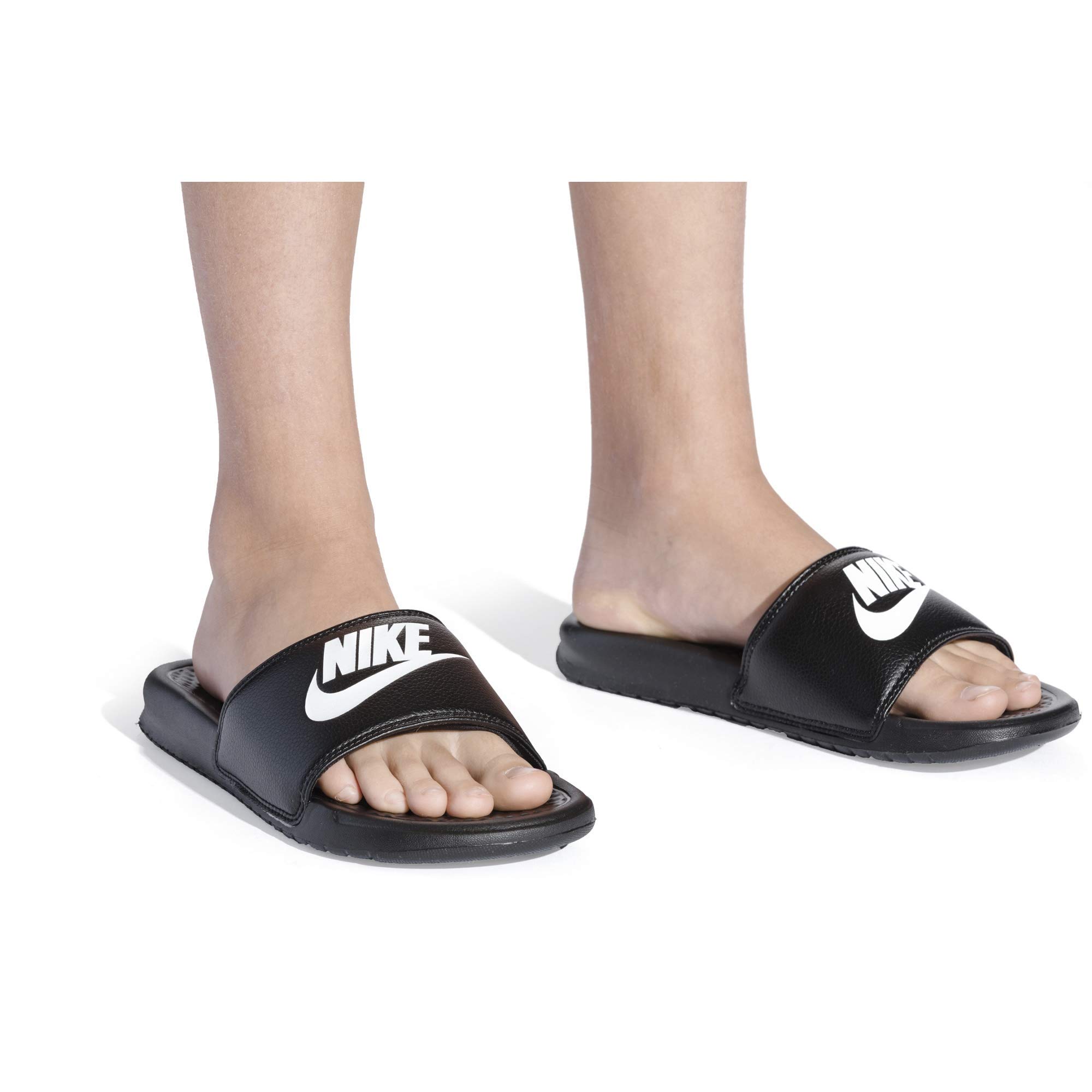 Mens Nike Benassi JDI Beach Summer Lightweight Slides Black Pool Sandals