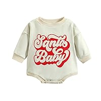 pengnight Christmas Baby Girl Boy Sweatshirt Romper Long Sleeve Crewneck Pullover Sweater Top Fall Winter Clothes