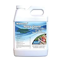 Monterey Nutra Green 5-10-5 + Micronutrients, Fertilizer for Ornaments, Fruits, Vegetables, Gardens, Trees & Shrubs, 1 Quart, Apply with Sprayer
