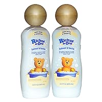 Ricitos de Oro Baby Shampoo and Body Wash, Formula with Oats and Vanilla, Hypoallergenic, Tear-Free Body Wash and Shampoo, 2-Pack of 13.5 Fl Oz Each, 2 Bottles