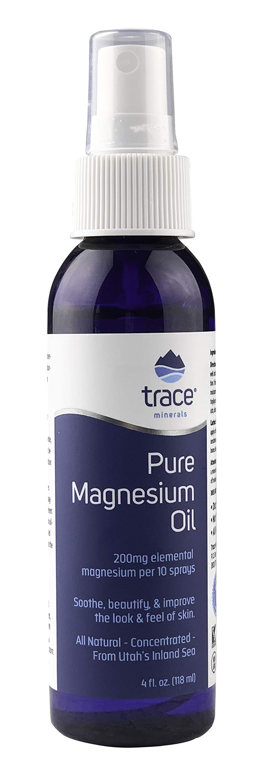 Trace Minerals | Pure Magnesium Oil | Skincare, Soothe, Beautify, & Smoothe The Look, and Feel of Skin | All Natural Concentrated | 4 fl. oz. (118 ml)
