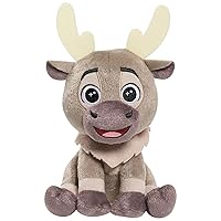 Frozen Disney Talking 6-inch Small Plushie Toy, Sven, Stuffed Animal, Reindeer, Batteries Included, Kids Toys for Ages 3 Up by Just Play