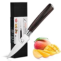 imarku Paring Knife - Paring Knives, 3.5 Inch Small Kitchen Knife - Japanese SUS440A Stainless Steel Fruit Knife, Ergonomic Pakkawood Handle, Ultra Sharp Knife, Unique Gifts for Men and Women