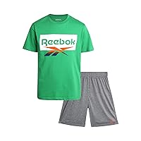 Reebok Boys’ Shorts Set – 2 Piece Performance T-Shirt and Basketball Gym Shorts (8-12)