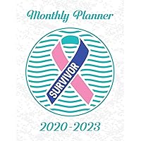 Thyroid Cancer Awareness Ribbon Survivor: 2020-2023 Four Year Monthly Planner Calendar, Notebook and More.