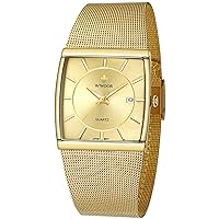 Mens Square Watches Stainless Steel Silver Watch Classic Dress Wrist Watch for Men