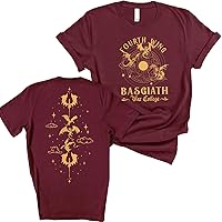 Fourth Wing Shirt - Vintage Basgiath War College 2 Sided Shirt, Dragon Rider Fourth Wing Bookish Shirt