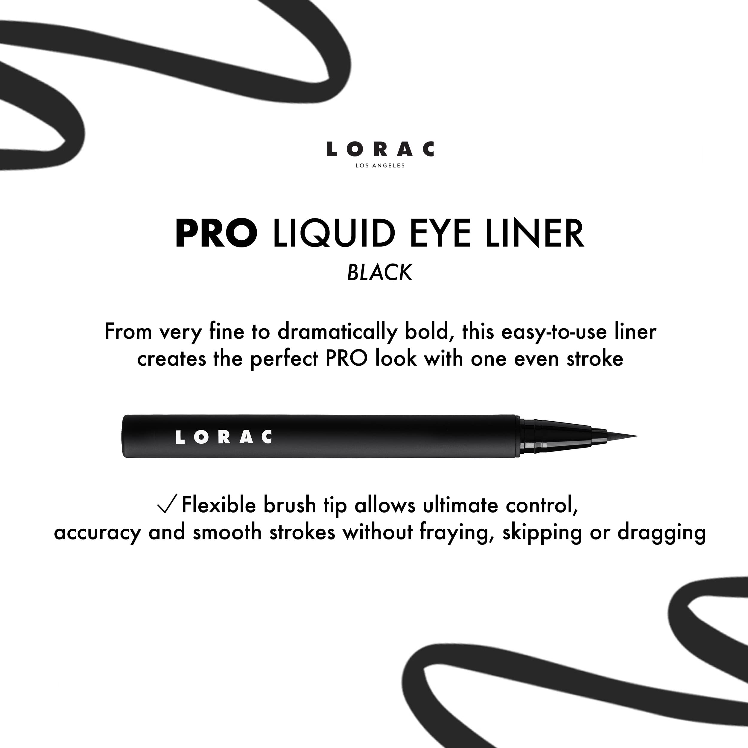 LORAC PRO Precision Liquid Eyeliner, Water Resistant, Long Lasting