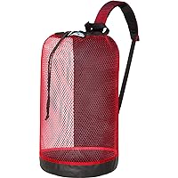 Stahlsac BVI Mesh Backpack: Compact 33L size, great beach bag for dry/wet gear, RED