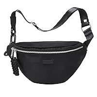 AOCINA INICAT Fanny Packs for Women Fashionable Waist Packs Belt Bags Unisex Cross Body Bag for Travel Hiking(Style 2-Black)