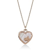RADLEY London Ladies Jewellery Rose Gold Fine Belcher Chain with Pink Mop Heart Dial RYJ2060