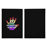 Gay Pride LGBT Hand Print Vaccination Passport Holder Cute Passport Cover Case Travel Wallet with Credit Card Slots