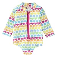 Swimsuit Toddler Summer Toddler Girls Long Sleeve Heart Prints 1 Piece Swimwear Beach Baby Pineapple Guard