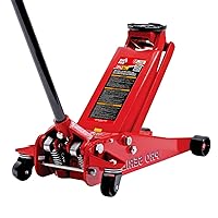 BIG RED T83505-2 Torin Pro Series Hydraulic Low Profile Floor Jack with Dual Piston Quick Lift Pump, 3.5 Ton (7,000 lb.) Capacity, Red