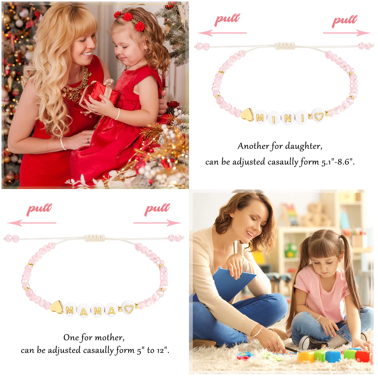 Cute Mother Daughter Matching Bracelets Mother Daughter Gifts Mommy and Me Bracelet First Day of School Bracelets Back to School Gifts