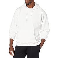 Hanes Men's Ultimate Cotton Heavyweight Pullover Hoodie Sweatshirt, White, 3X Large