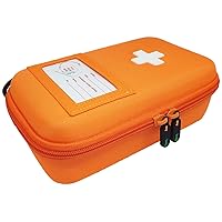 Large Epipen Holder | Hardcase Insulated Epipen Case | Highly Visible and Noticeable EpiPen Carrier Bag in Case of an Emergency | Bright Orange Epipen Carry Case Insulated Pouch